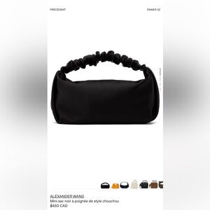 Alexander Wang Black Gathered Handle Clutch
